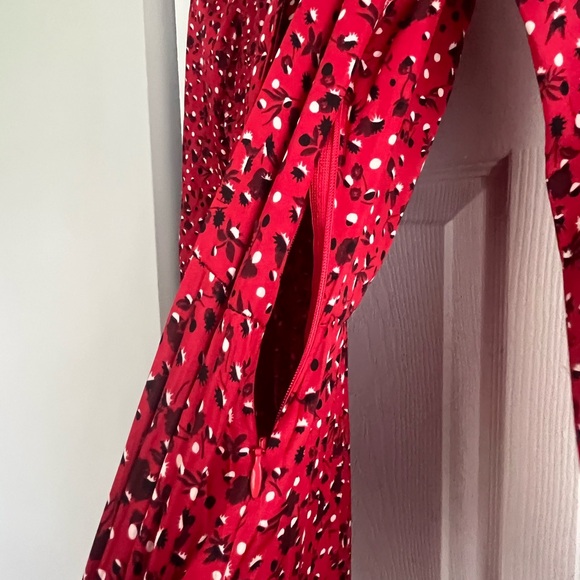 Scotch & Soda Scarlet Red Printed Long-Sleeve Maxi Dress - Picture 5 of 9